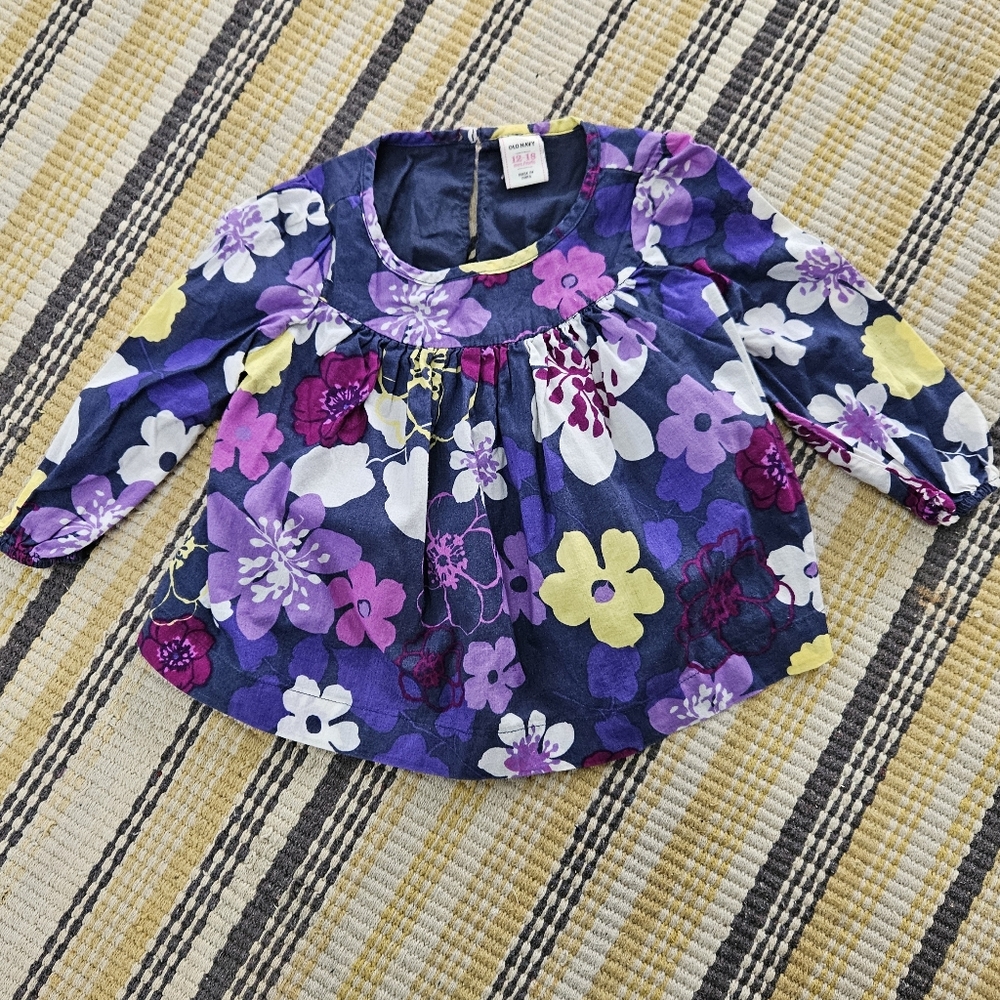 Girl Cotton Floral Blouse